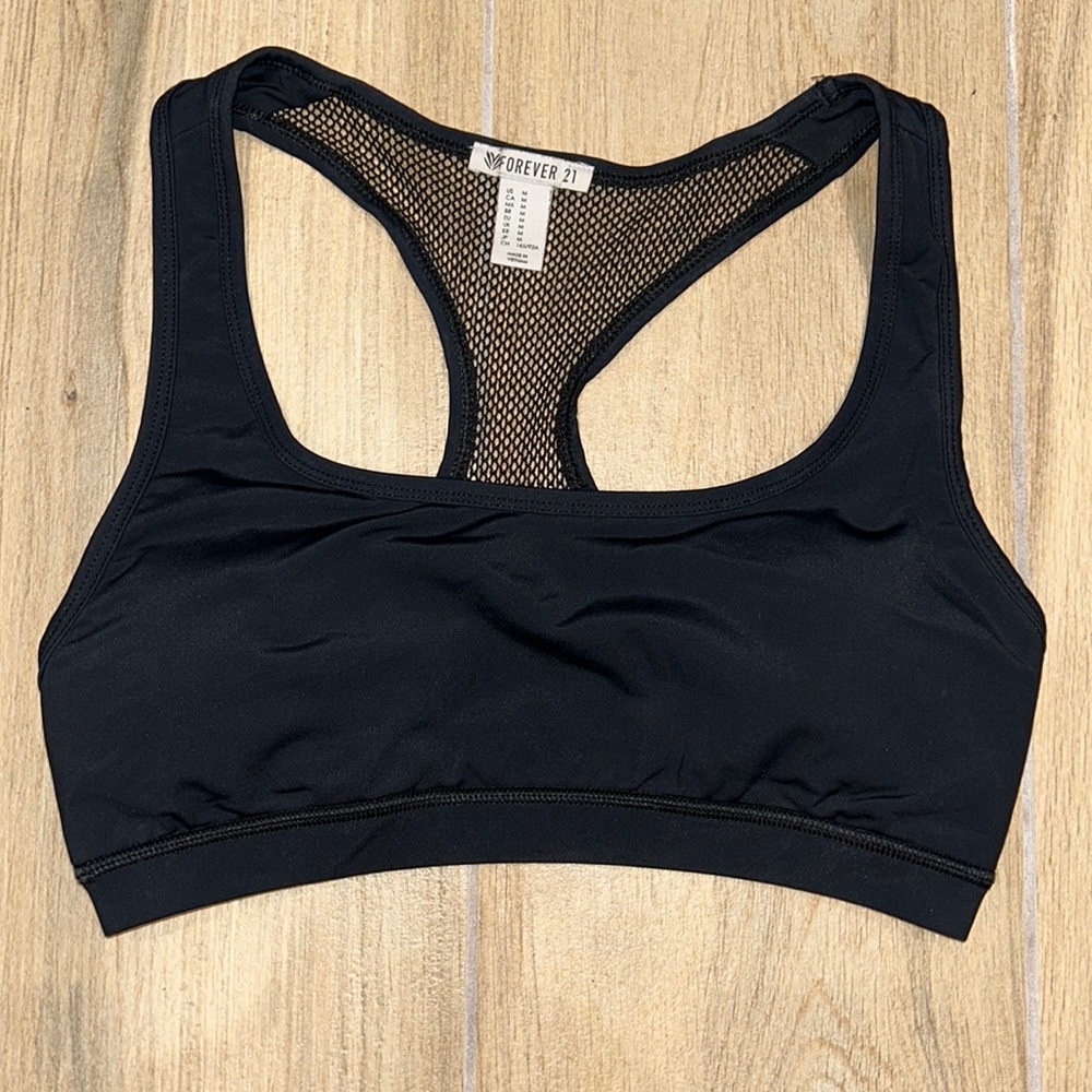 Forever 21 - Padded Sports Bra with Mesh Back (Medium)